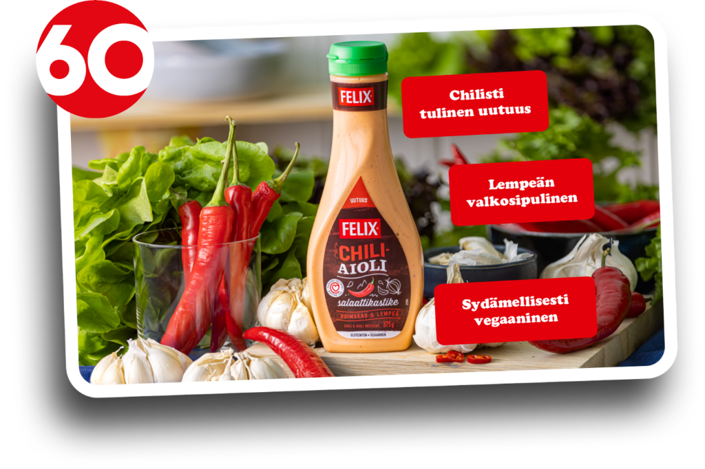 Felix uutuus Chili-aioli salaatinkastike