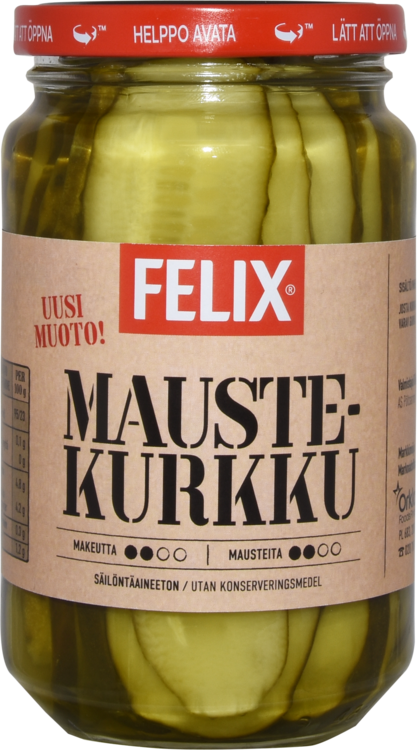 Felix Pitkittäin viipaloitu maustekurkku 240 g